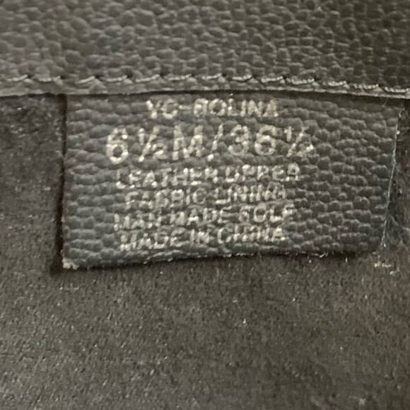 Vince Camuto Black Pebble Leather Corset Laced Boot Size 6.5 - Picture 9 of 9